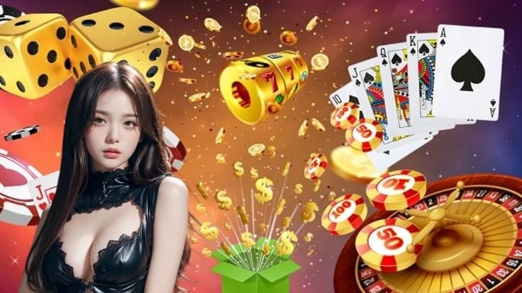 Bàn casino trực tuyến 123win91 với baccarat và roulette giao diện tiếng Việt